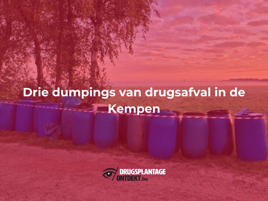 Antwerpen - Drie dumpings van drugsafval in de Kempen